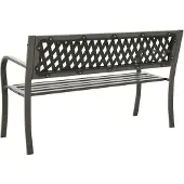 vidaXL Tuinbank 125 cm staal grijs