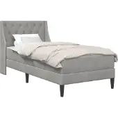 vidaXL Bedframe met matras met matras Lichtgrijs 100 x 200 cm Fluweel