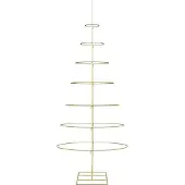 vidaXL Metalen kerstboom met standaard KUOPIO 210 cm Staal Goud