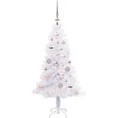 vidaXL Kunstkerstboom met 150 LED Wit 120 cm PVC en Staal