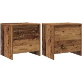 vidaXL Nachtkastje Oudhout 45 x 34 x 44,5 cm Bewerkt hout