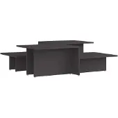 vidaXL Salontafels 2 st 111,5x50x33 cm bewerkt hout grijs