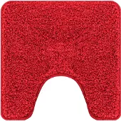 vidaXL Antislip Badmat met Toilet Uitsnede Rood 50 x 50 cm PP