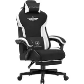 GTPLAYER - Gamingstoel Technische Stof - Met Lendensteun en 150 kg - Zwart