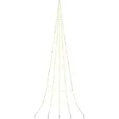 vidaXL LED Kerstboom met Grondspikes met 276 LED Warmwit 511 cm Metaal