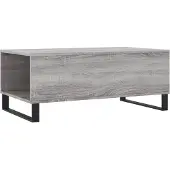 vidaXL Salontafel 90x50x36,5 cm bewerkt hout grijs sonoma