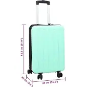 vidaXL Koffer met slot, mintgroen, 34 x 23 x 55,5 cm, ABS-kunststof