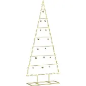 vidaXL Metalen kerstboom met standaard Goud 125 cm Poedercoated staal