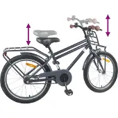 vidaXL Kinderfiets 22 Inch voor 7-12 jaar oud Donkergrijs