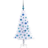 vidaXL Kunstkerstboom met 150 LED Wit 120 cm PVC en Staal