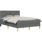 vidaXL Bedframe Donkergrijs 120 x 190 cm Polyester
