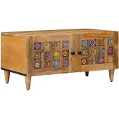 vidaXL Salontafel Naturel 80 x 50 x 40 cm Massief Mango Hout