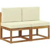 vidaXL 2 Stuk Buiten Midden Sofa Massief Acacia Hout