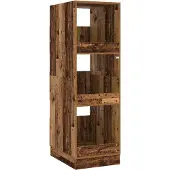 vidaXL Wasrek met opslag Oudhout 50 x 68 x 162 cm Bewerkt hout