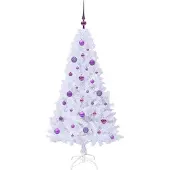 vidaXL Kunstkerstboom met 150 LED Wit 150 cm PVC en Staal