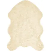 vidaXL Tapijt van imitatie schapenvacht TAFALLA Crèmekleurig Polyester