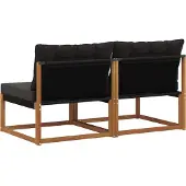 vidaXL 2 st Buiten Midden Sofa Massief Acacia Hout Naturel