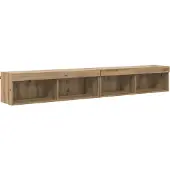 vidaXL TV wand eenheden met LED 5 st Artisan Eiken 100 x 30 x 30 cm