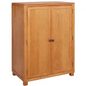 vidaXL Kledingkast met opslag Bruin 80 x 50 x 115 cm Massief Eikenhout
