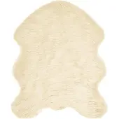vidaXL Tapijt van imitatie schapenvacht TAFALLA Crèmekleurig Polyester