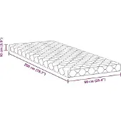 vidaXL Matras, wit, 90 x 200 cm, jacquardstof