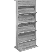 vidaXL Tijdschriftenrek Grijs Sonoma 70 x 41 x 156 cm Bewerkt hout