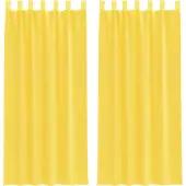vidaXL Gordijnen voile met lussen 2 st 140x225 cm geel