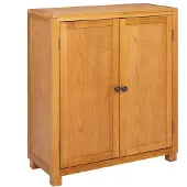 vidaXL Kast met opslag Bruin 80 x 35 x 95 cm Massief Eikenhout