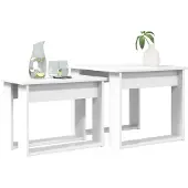 vidaXL Koffietafel Set 2 pcs Wit 50 x 52 x 42 cm Bewerkt hout