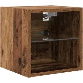 vidaXL TV Wand Eenheid 4 st Oudhout Bewerkt hout