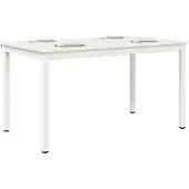 vidaXL Eettafel, wit, 140 x 80 x 75 cm, massief grenenhout
