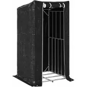 vidaXL Houtopslag met regenbescherming, 100x100x200 cm, verzinkt staal