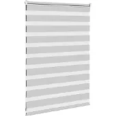 vidaXL Zebra rolgordijn 110x100 cm stofbreedte 105,9 cm lichtgrijs