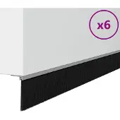 vidaXL Schroefbare Deurborstelafdichtingen 6 st Zilver 100 cm