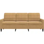 vidaXL Driezitsbank 180 cm fluweel bruin
