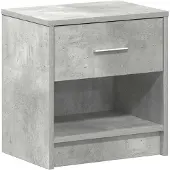 vidaXL Nachtkastje met lade 39x28x41 cm betongrijs
