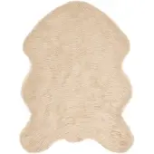 vidaXL Tapijt van imitatie schapenvacht TAFALLA Beige 80 x 120 cm