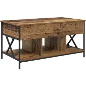 vidaXL Salontafel Oud Hout 100 x 55 x 48,5 cm Bewerkt hout