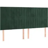 vidaXL Boxspring met matras fluweel donkergroen 200x200 cm