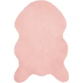 vidaXL Antislip vloerkleed van imitatie konijnenbont OLITE Roze