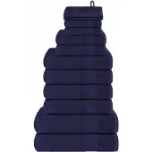 vidaXL 12-delige Handdoekenset FROGN 360 g/m² marineblauw