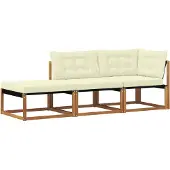 vidaXL 3 st Buiten Sectie Sofa Eenheden Massief Acacia Hout Naturel