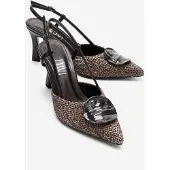 Prologue Levia Geweven Pump met Puntige Neus en Slingback
