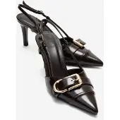 Prologue Noen Gesp Spitse Neus Stiletto Pump