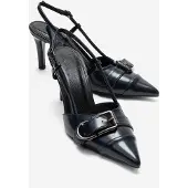 Prologue Noen Gesp Spitse Neus Stiletto Pump