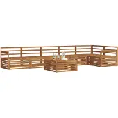 vidaXL Buiten bank set 7 st Naturel