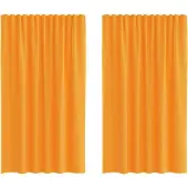 vidaXL Gordijnen voile met roedezakken 2 st oranje