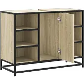 vidaXL Wastafelkast Sonoma eiken 80x33x60 cm bewerkt hout