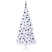 vidaXL Kunstkerstboom met 300 LED Wit 210 cm PVC en Staal