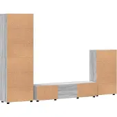 vidaXL Tv-meubelset FLORIN 3 st 150 x 39 x 30 cm Grijs Sonoma